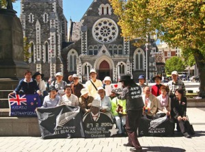 The Bus Association continues today - Tour Groups still take the bus around Christchurch to visit various Axemen Points of Interest