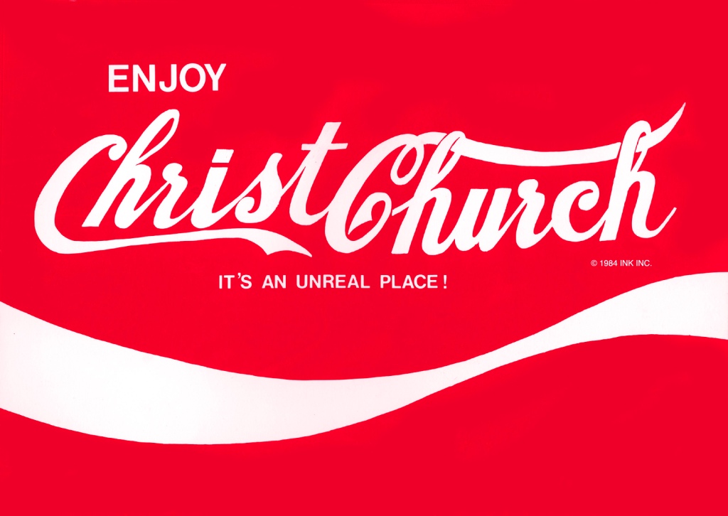 Enjoy Christchurch graphic by Stu pre-dated the Absolutely Wellington campaign by at least a decade!